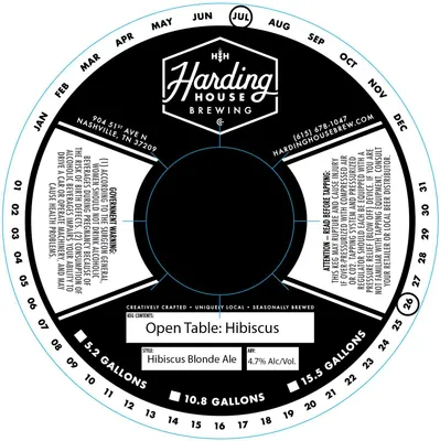 Open Table: Hibiscus label