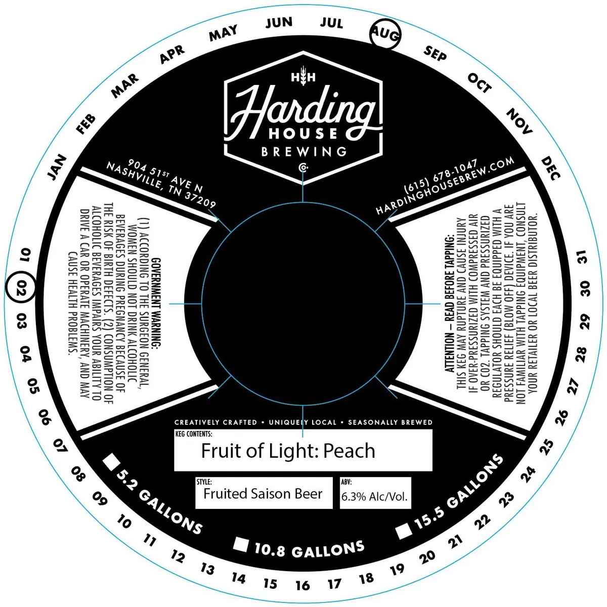 Fruit of Light: Peach — full label as filed with TTB