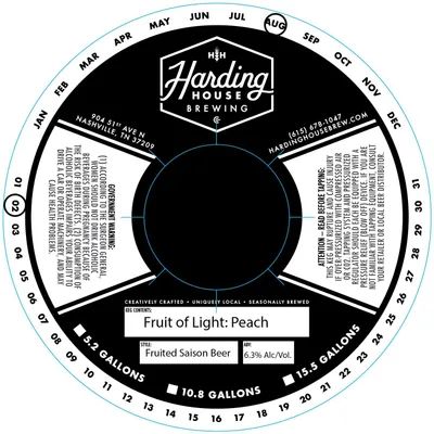 Fruit of Light: Peach label