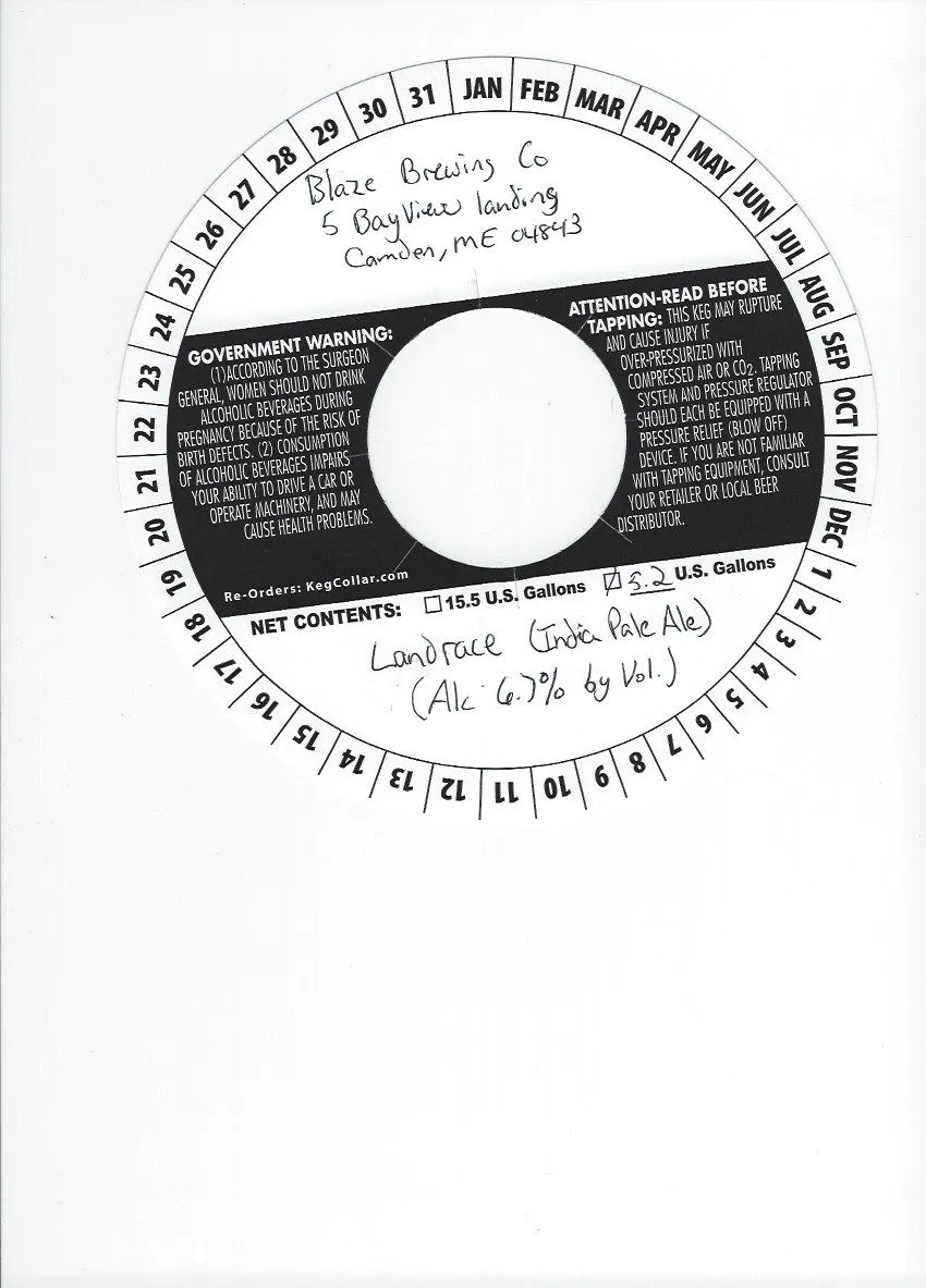 Landrace — full label as filed with TTB