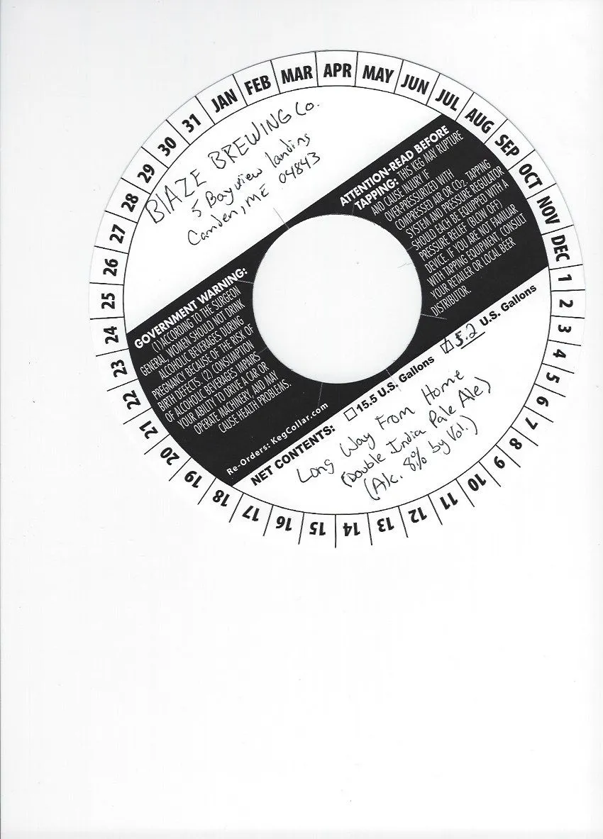 Long Way From Home — full label as filed with TTB