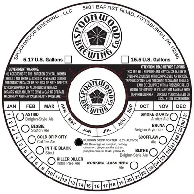 Pumpkin Drop Porter label