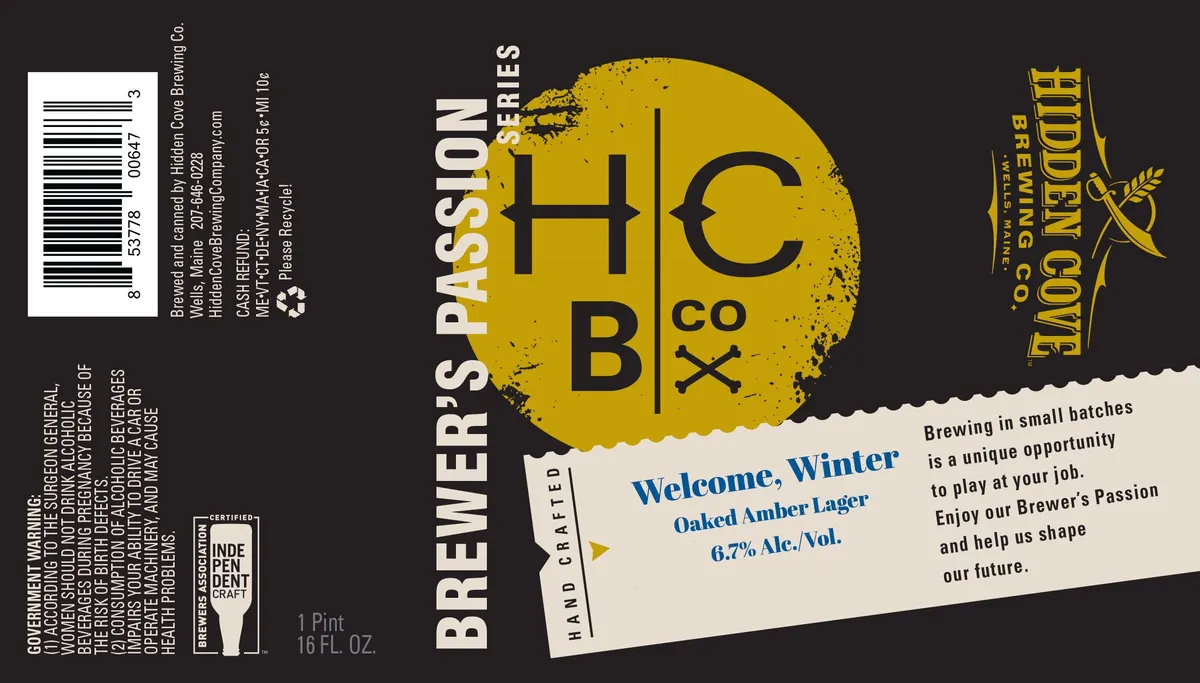 Welcome, Winter — full label as filed with TTB