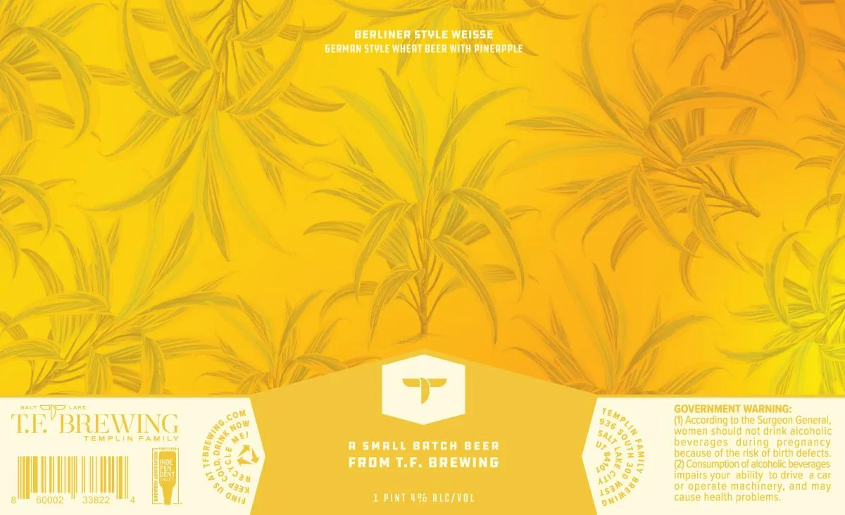 Pineapple Berliner Weisse — full label as filed with TTB