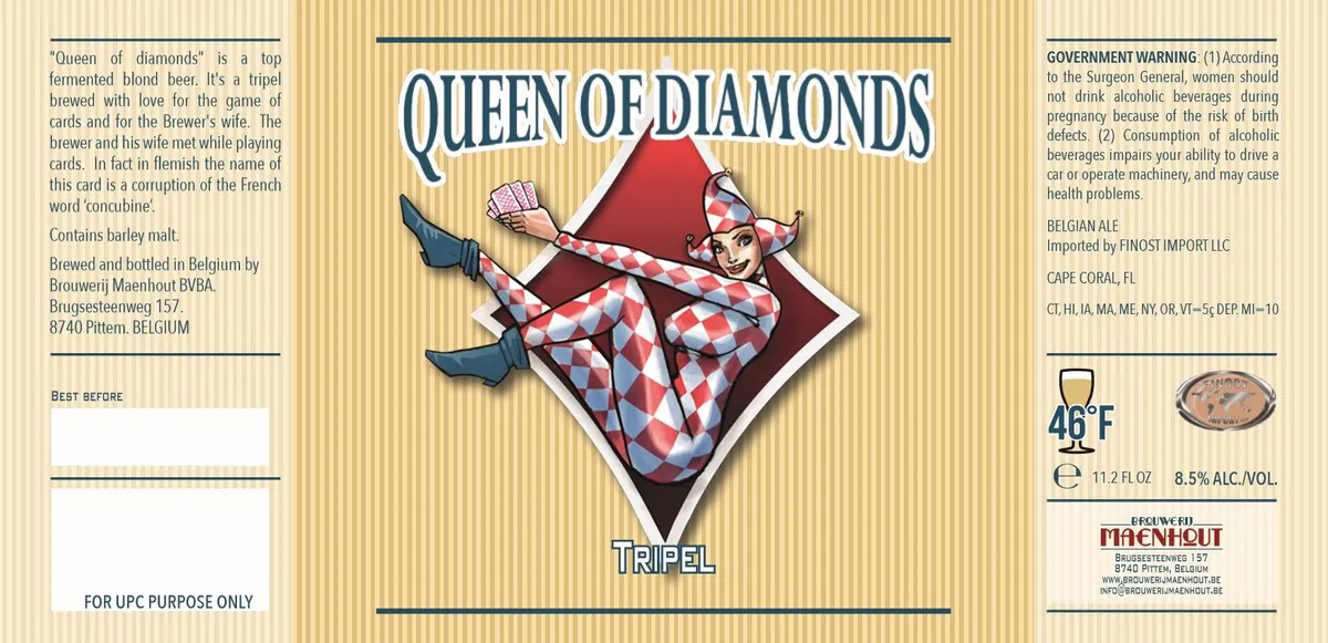 Queen of Diamonds — full label as filed with TTB