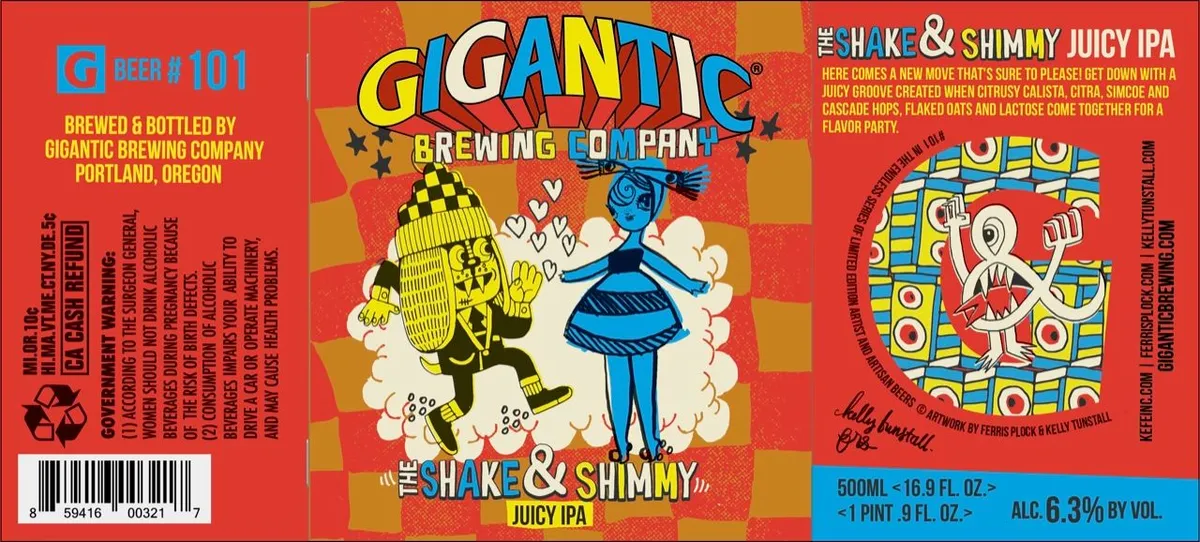The Shake & Shimmy — full label as filed with TTB