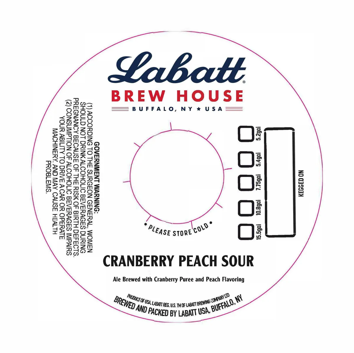 Cranberry Peach Sour Ale — full label as filed with TTB