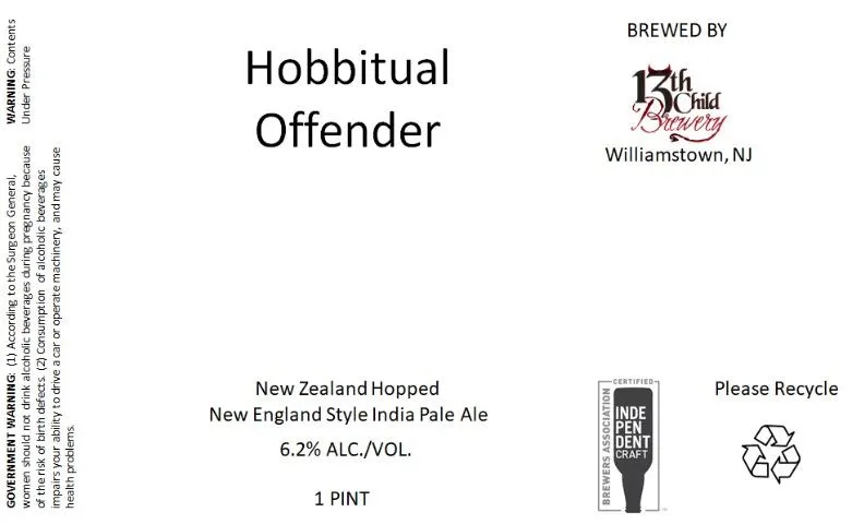 Hobbitual Offender — full label as filed with TTB