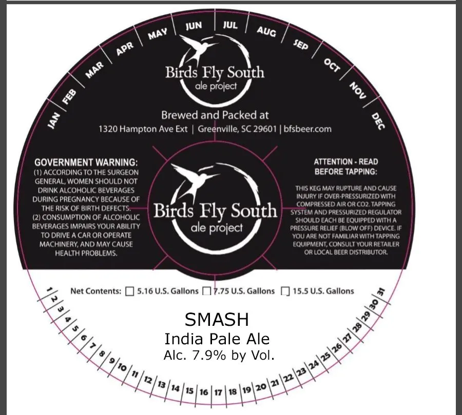 SMASH — full label as filed with TTB