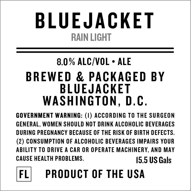 Rain Light — full label as filed with TTB
