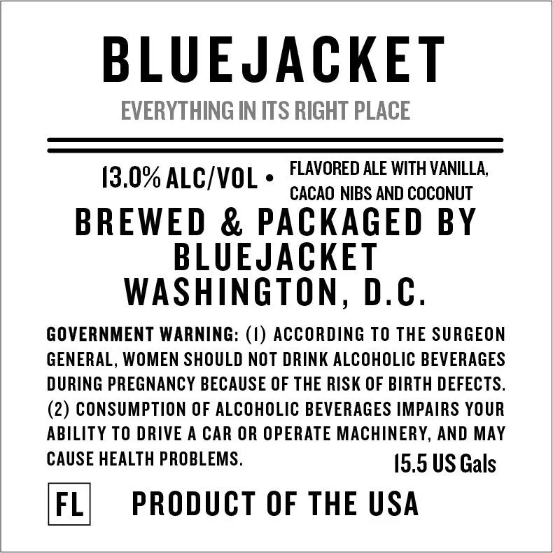 Everything In Its Right Place — full label as filed with TTB