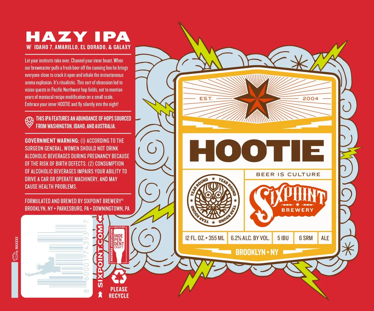 Hootie — full label as filed with TTB