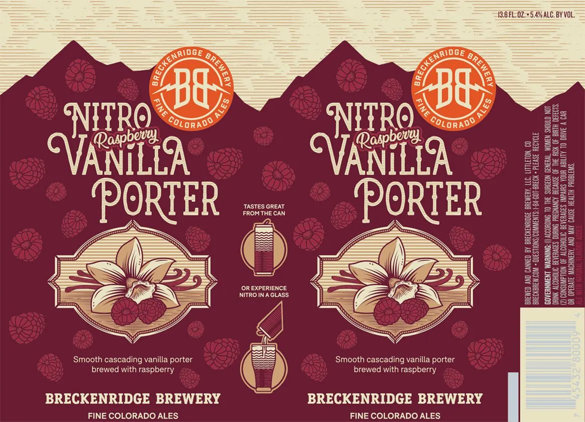 Nitro Raspberry Vanilla Porter label