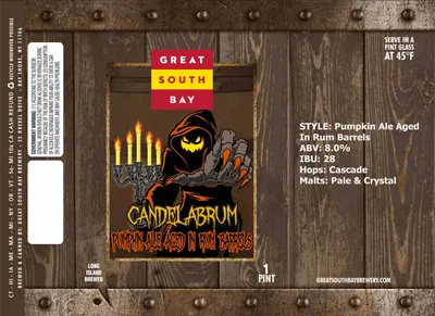 Candelabrum Pumpkin Ale Aged In Rum Barrels label