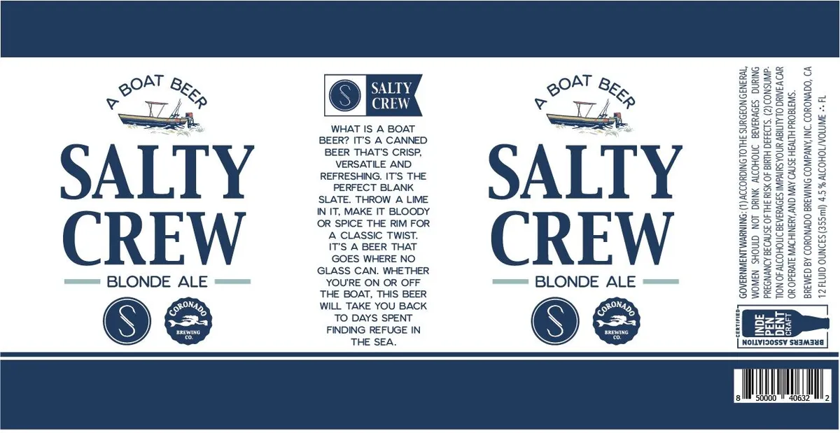 Salty Crew — full label as filed with TTB