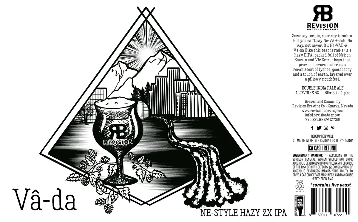 Vâ-da — full label as filed with TTB