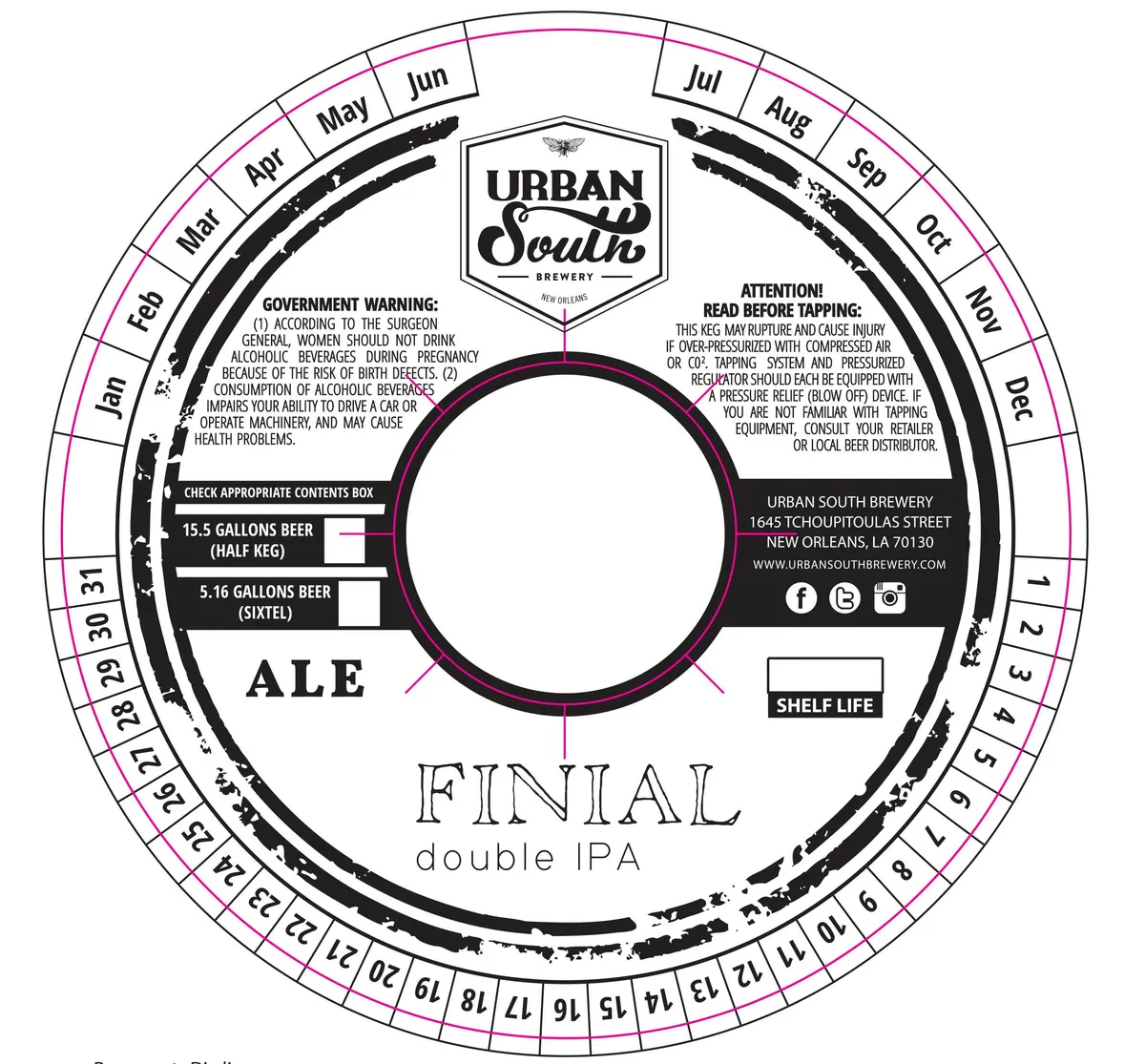 Finial Double IPA — full label as filed with TTB