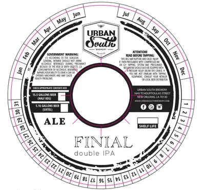 Finial Double IPA label