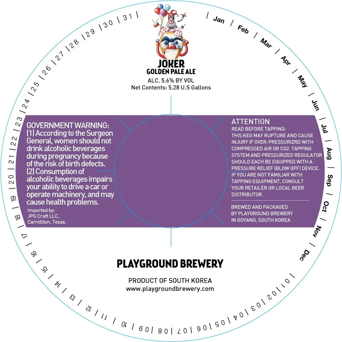 Joker Golden Pale Ale — full label as filed with TTB