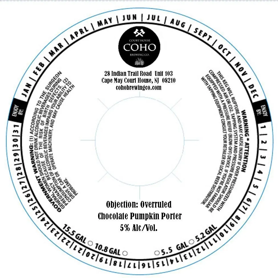 Chocolate Pumpkin Porter — full label as filed with TTB