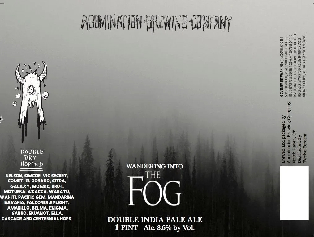 Wandering Into The Fog — full label as filed with TTB