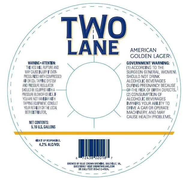 American Golden Lager — full label as filed with TTB