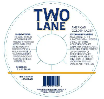 American Golden Lager label