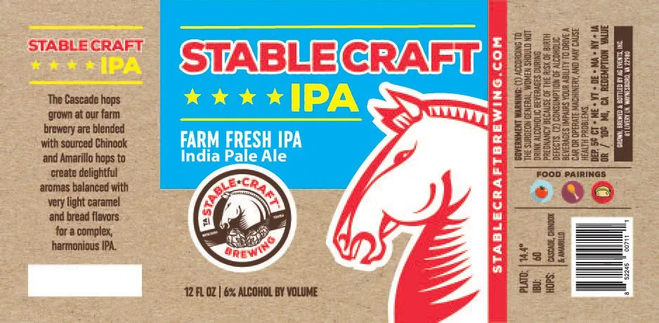 Stable Craft IPA — full label as filed with TTB