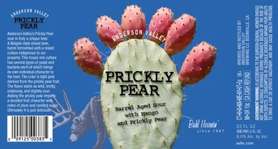 Prickly Pear label