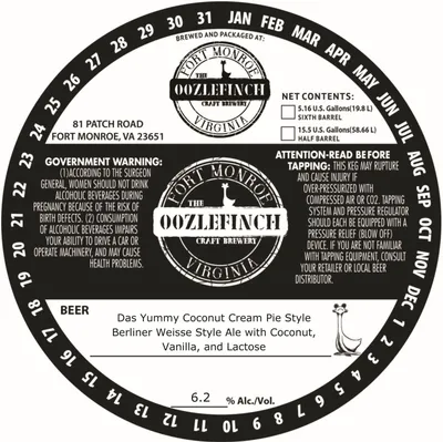 Das Yummy Coconut Cream Pie Style label