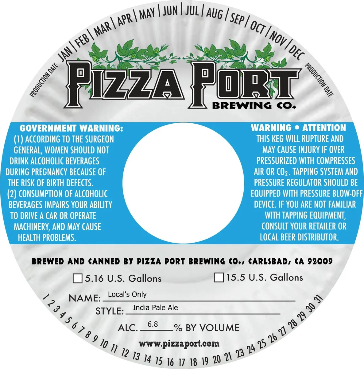 Local's Only — full label as filed with TTB