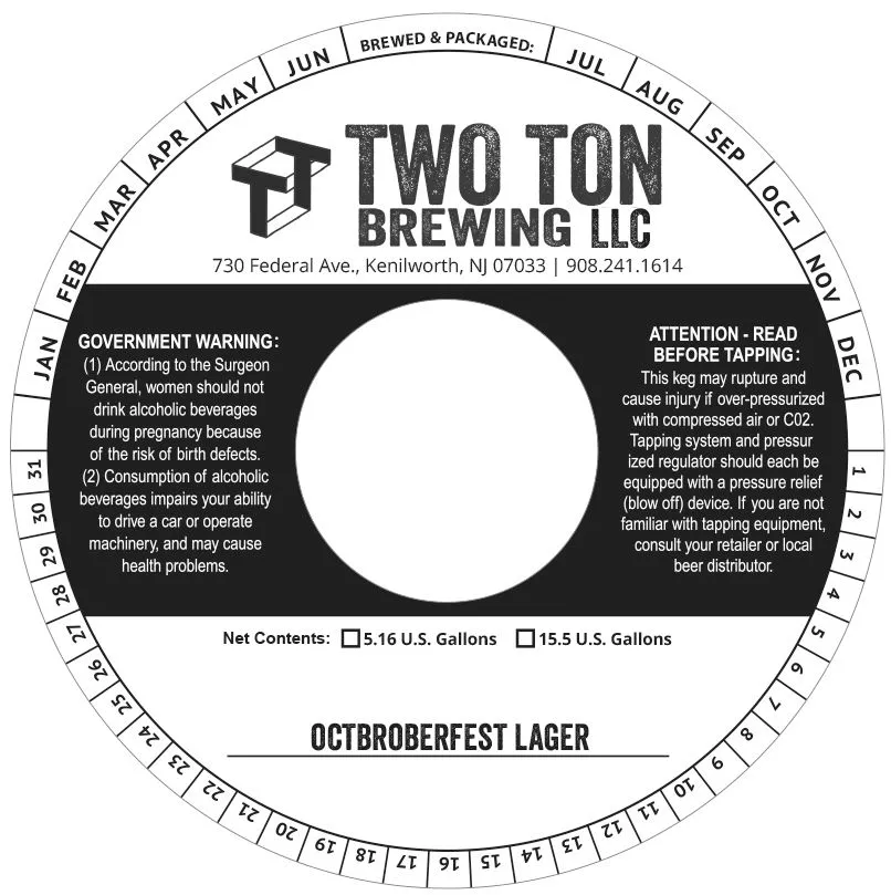 Octbroberfest Lager — full label as filed with TTB