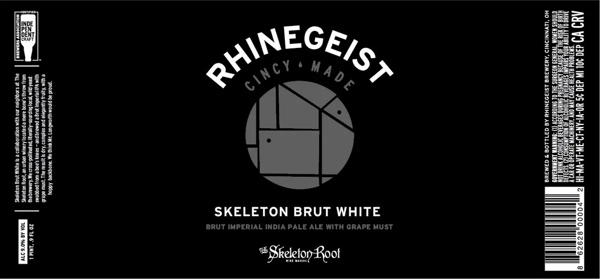 Skeleton Brut White — full label as filed with TTB