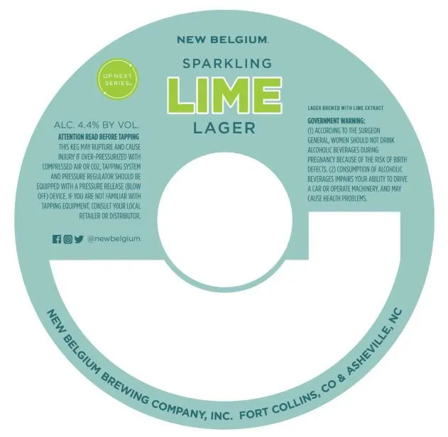 Sparkling Lime Lager label