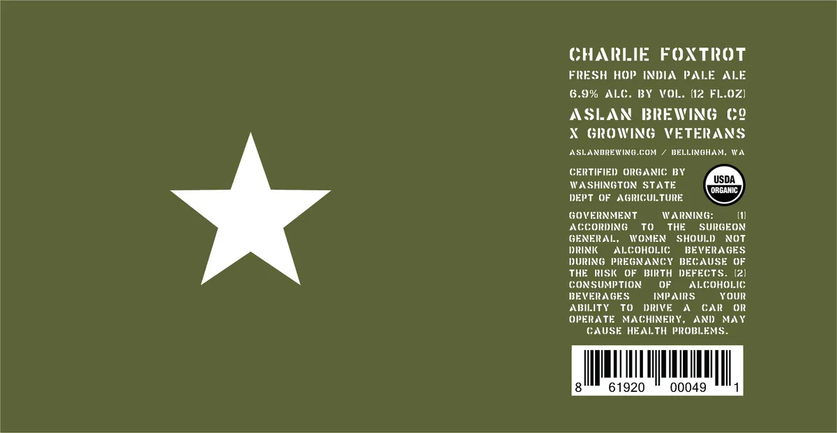 Charlie Foxtrot — full label as filed with TTB