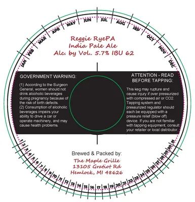 Reggie RyePA India Pale Ale label