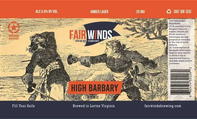 High Barbary — full label as filed with TTB