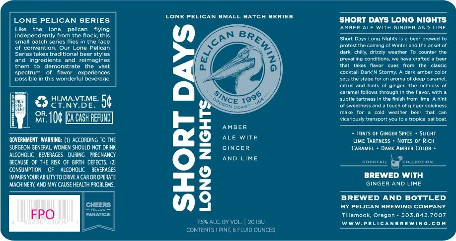 Short Days Long Nights — full label as filed with TTB