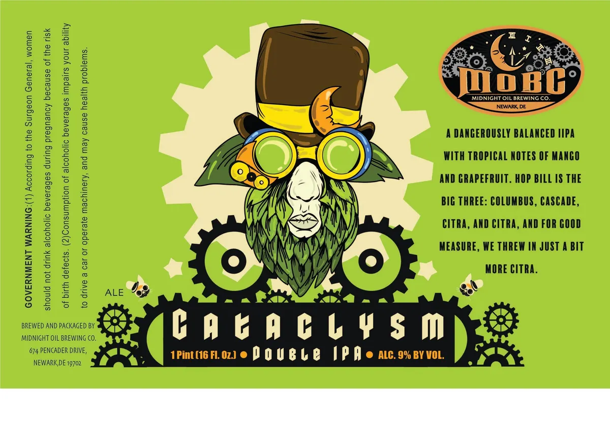 Cataclysm Double IPA — full label as filed with TTB