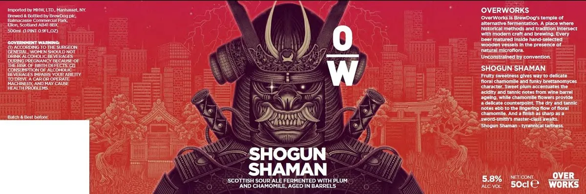 Shogun Shaman — full label as filed with TTB