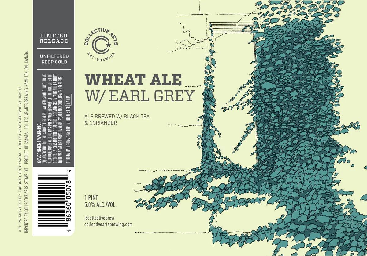 Wheat Ale w/ Earl Grey — full label as filed with TTB