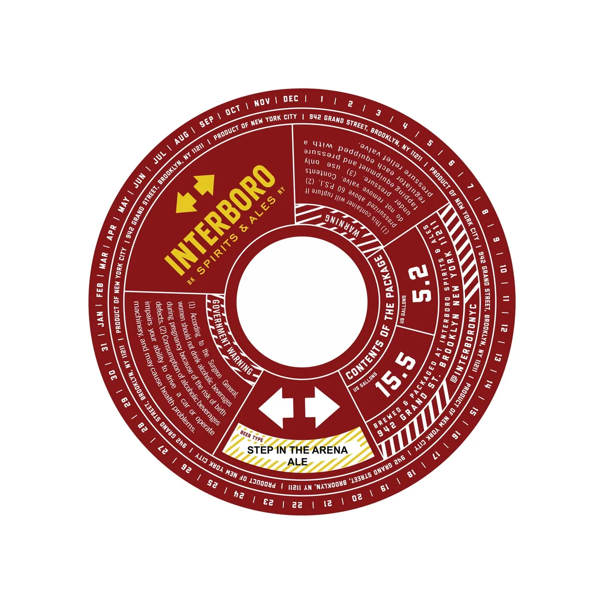 Step In The Arena — full label as filed with TTB