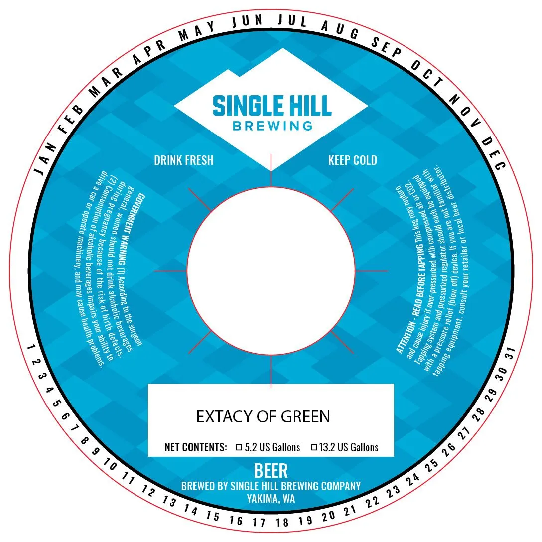 Extacy of Green — full label as filed with TTB