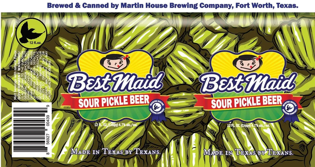 Best Maid Sour Pickle Beer label