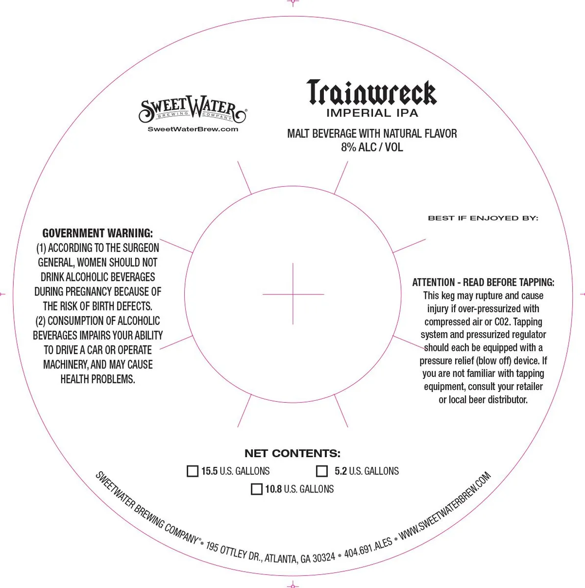 Trainwreck Imperial IPA — full label as filed with TTB