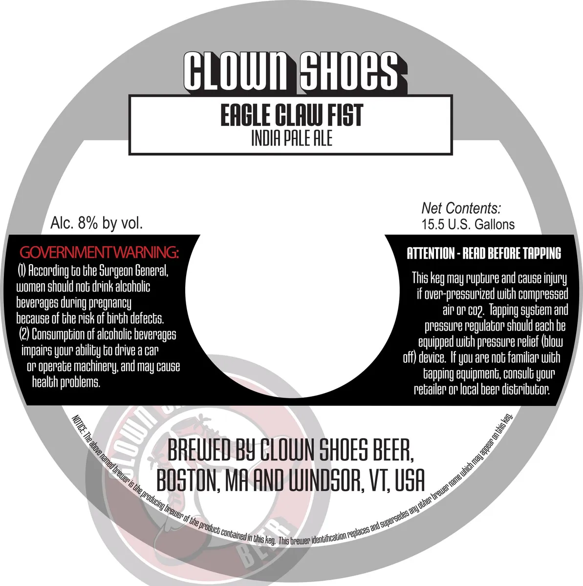 Eagle Claw Fist — full label as filed with TTB