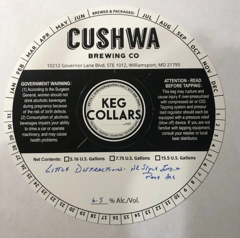Little Distractions — full label as filed with TTB