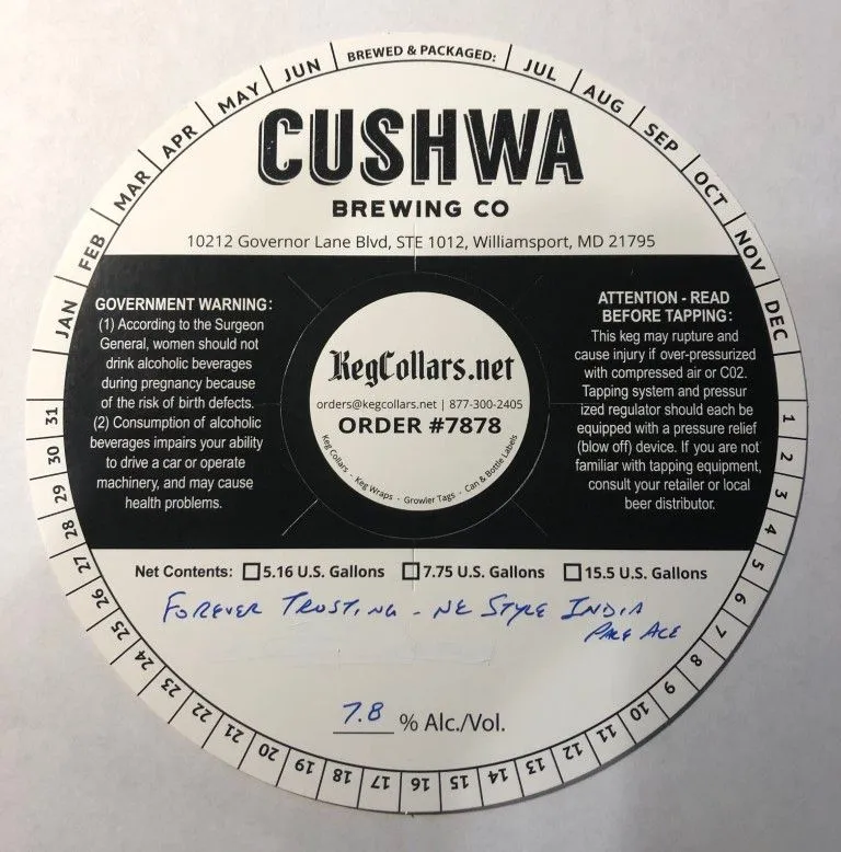 Forever Trusting — full label as filed with TTB