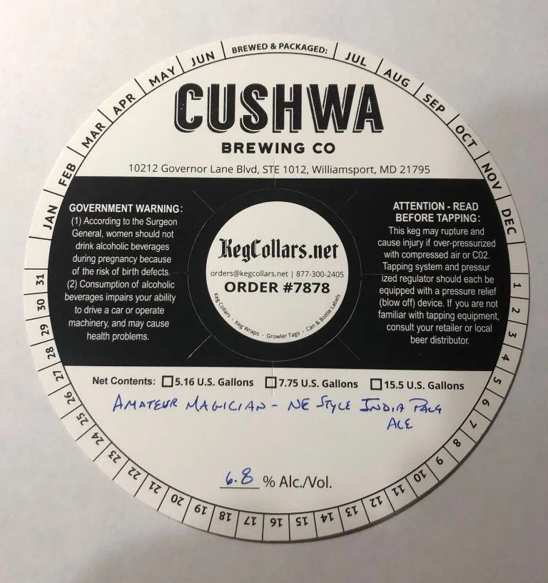 Amateur Magician — full label as filed with TTB