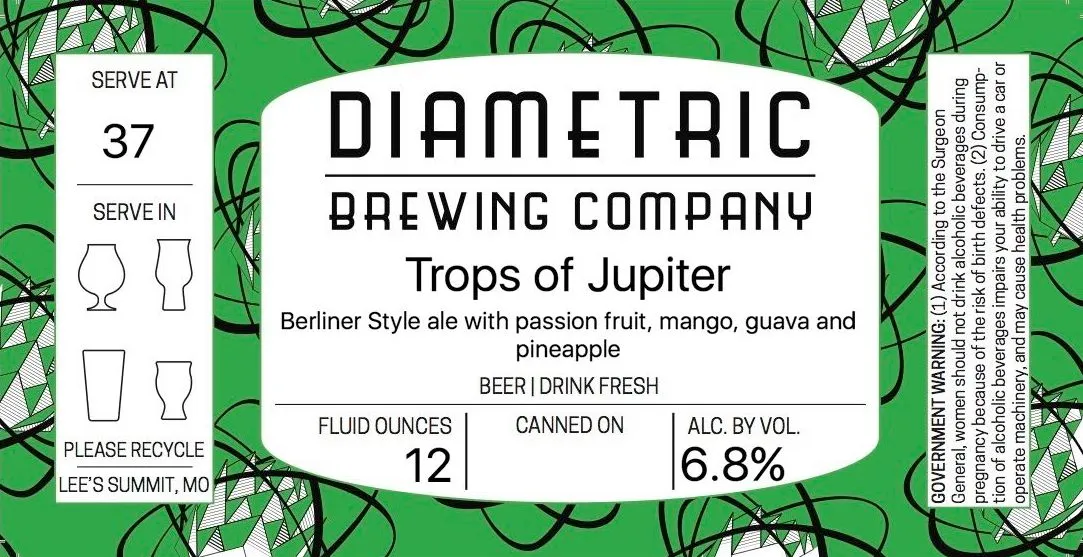 Trops of Jupiter — full label as filed with TTB